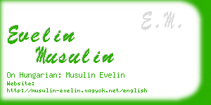 evelin musulin business card